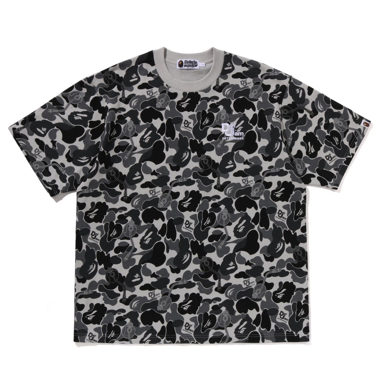 BAPE X DEF JAM ALL OVER CAMO TEE (BLACK)
