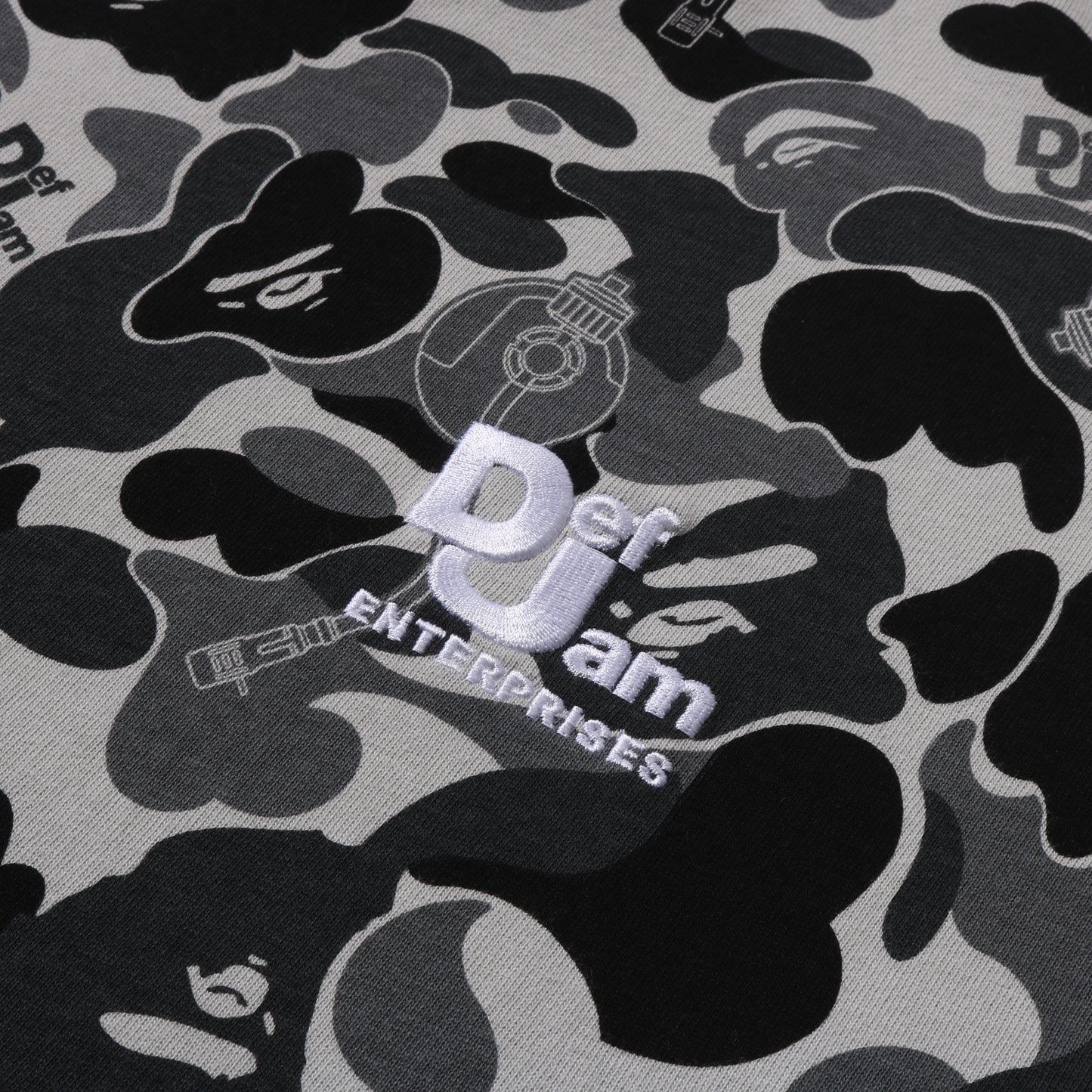 BAPE X DEF JAM ALL OVER CAMO TEE (BLACK)