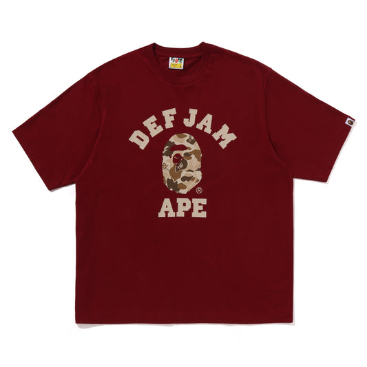 BAPE X DEF JAM APE TEE (MAROON)