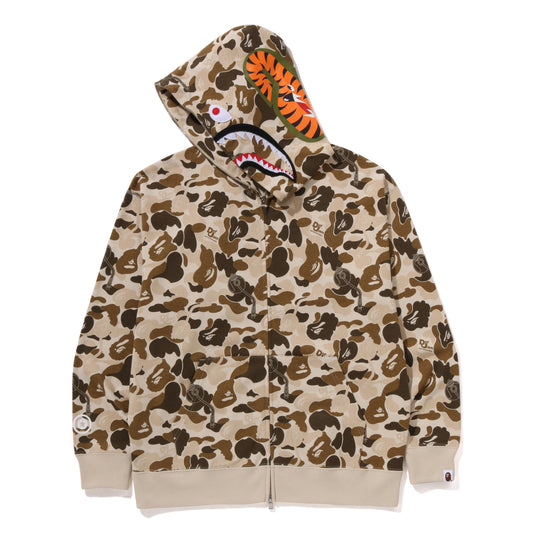 BAPE DEF JAM CAMO SHARK HOODIE (BEIGE)
