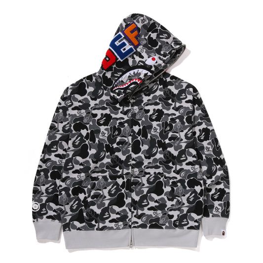 BAPE DEF JAM CAMO SHARK HOODIE (BLACK)